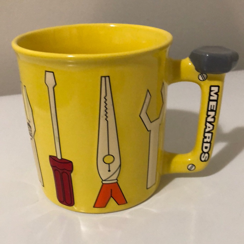 Menards Yellow Tool Mug